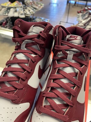 Nike Dunk High Retro Casual Shoes Beetroot Grey Men display picture 1