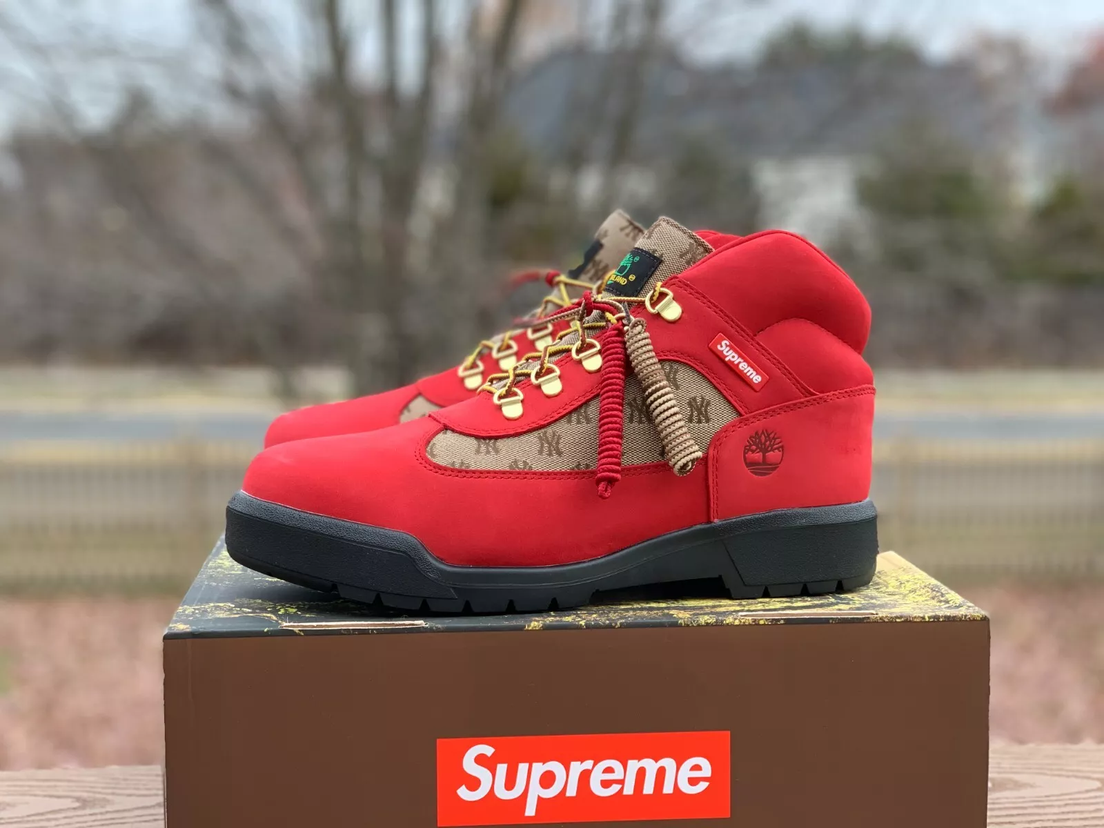 Bottes de campagne Timberland x Supreme New York Yankees 11,5 kith limitées rare atmosphère 