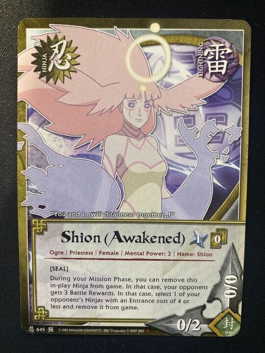 Naruto CCG: Shion (Awakened) - N-645 - Uncommon - Unlimited Naruto CCG: Shion (Awakened) - N-645 - Uncommon - Unlimited