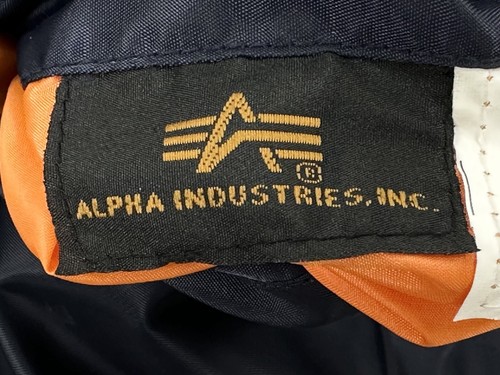 Alpha Industries Space Shuttle Official NASA Blue Logo Bomber Jacket Youth Large - Picture 6 of 15