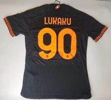 Adidas AS Roma Lukaku #90 Third Jersey Black M-L 2023/2024 Men’s NEW IK7170