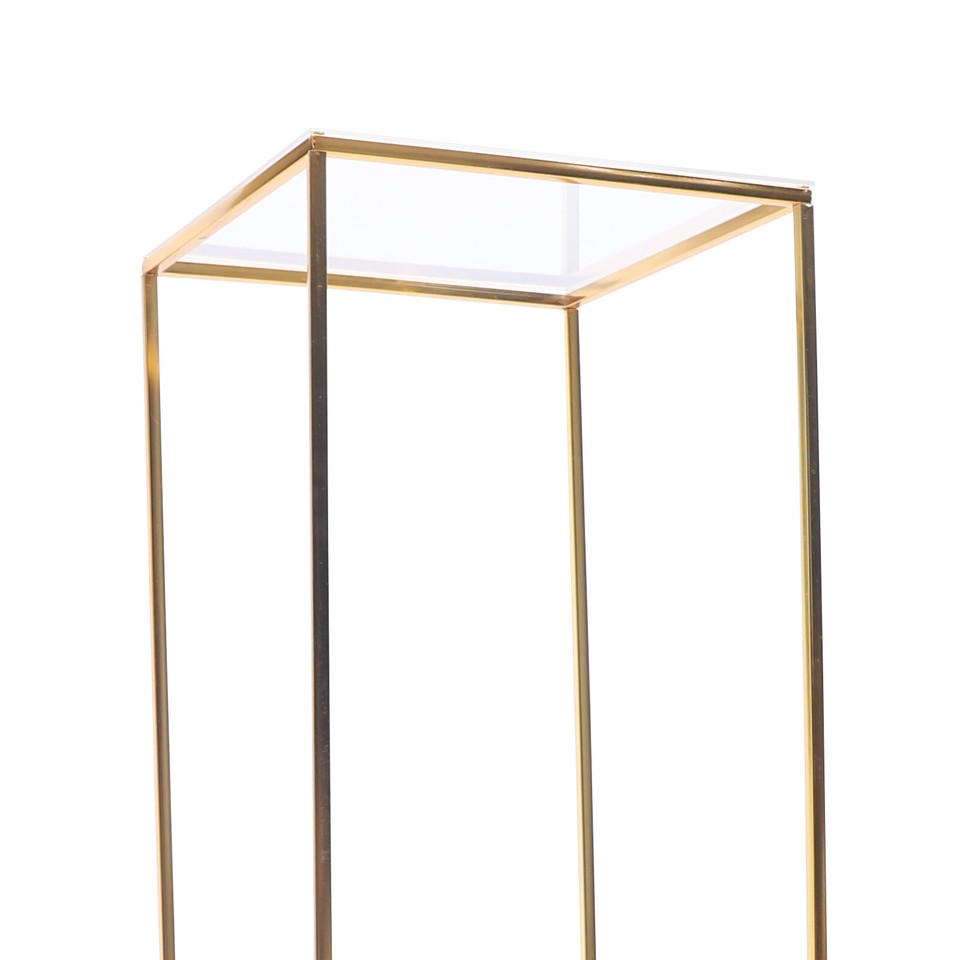 Gold Metal Flower Plant Display Stand Column Stand Wedding Table