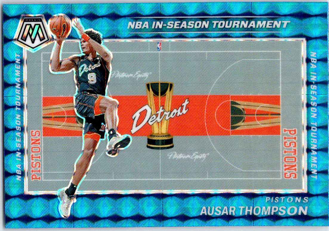 AUSAR THOMPSON 2023-24 Panini Mosaic IN-SEASON TOURNAMENT SP RC Pistons #10