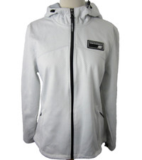 New Balance RN 130893 Windbreaker Hooded Jacket Size L White NEW