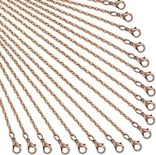12 or 24 Pack 20 Inch Cable Chain Necklace Link Chain for DIY Jewelry Making