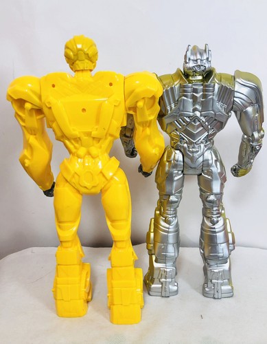 Hasbro Two Transformers Auto Bot Bumble Bee Siver Knight Optimus Prime 2013 - Picture 7 of 9