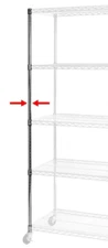 Commercial  72" x 1" SINGLE POLE Industrial Heavy-Duty Wire Shelving RACK POST