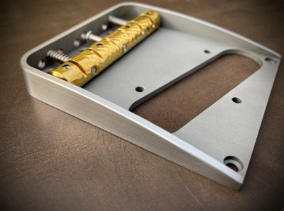Van Dyke-Harms Telecaster Bridge w/front attachment points and Monolithic Saddle