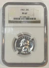1963 Washington Silver Quarter NGC PF67 (Scratched Case) ENN COINS #125PB