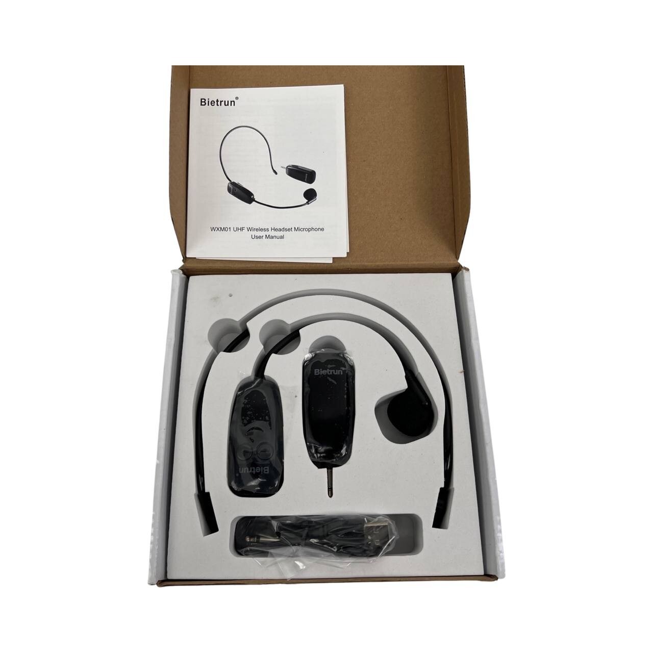 Bietrun WXM01 Wireless Microphone, UHF Wireless Headset Mic System NEW