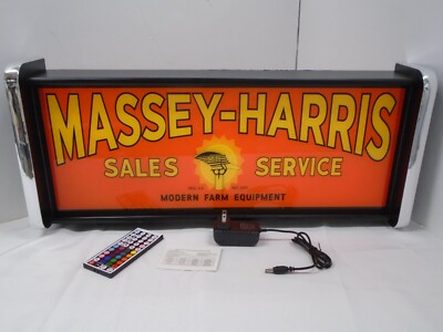 Massey-Harris Sales Service LED Display lighted sign lightbox Wall hanging Light