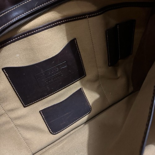 Tusting Levenger Brown England Large Brief Bag Shoulder Bag Read - Picture 3 of 20