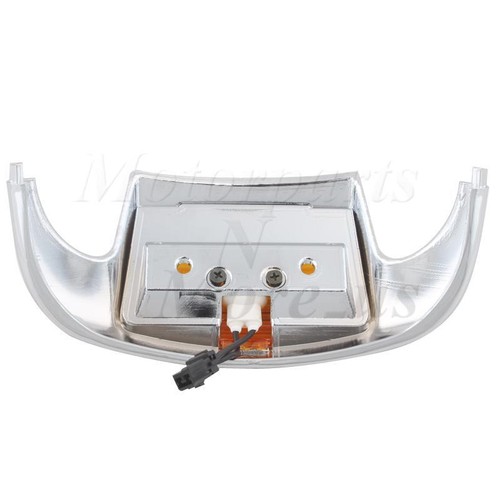 Chrome Fender Tip Trim Front LED Light For Harley Heritage Softail Electra Glide - Picture 6 of 8