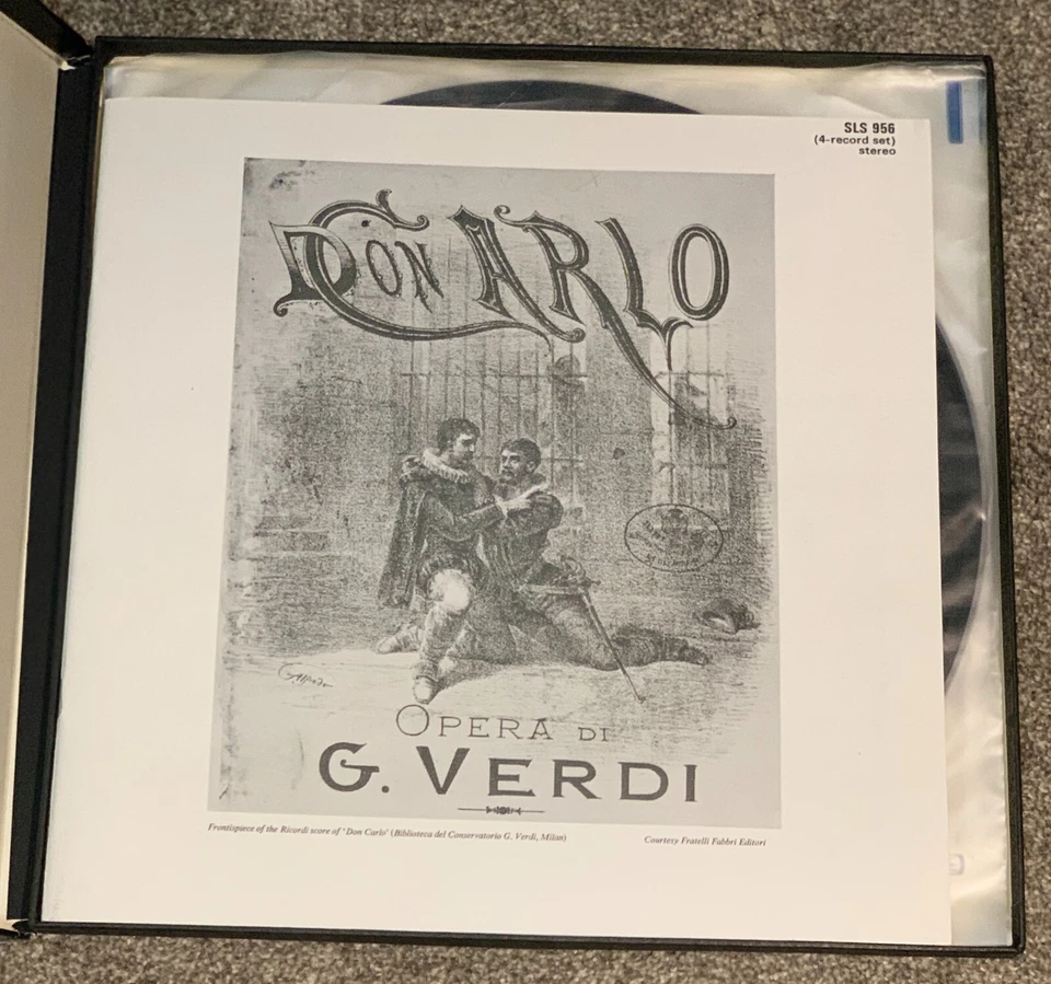 VERDI Don Carlo Giulini Caballe EMI HMV 165-02149/52 4 lp set FREE SHIP USA CAN - Image 2 of 3