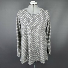 Virtuelle By Taking Shape Womens Long Sleeve Top Grey Gold Plus Size AU XXS -331