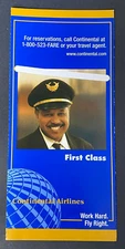 Continental Airlines Ticket Jacket - First Class (3/02)