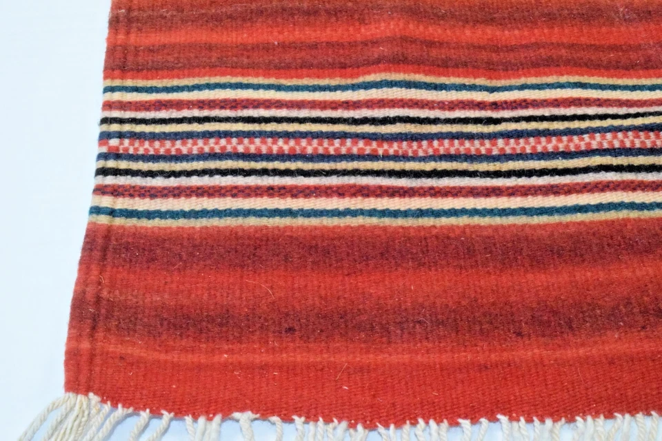 Vintage Wool Tapestry Wall Hanging 70s Moose Southwestern Colors Thick Weave - Image 4 of 4