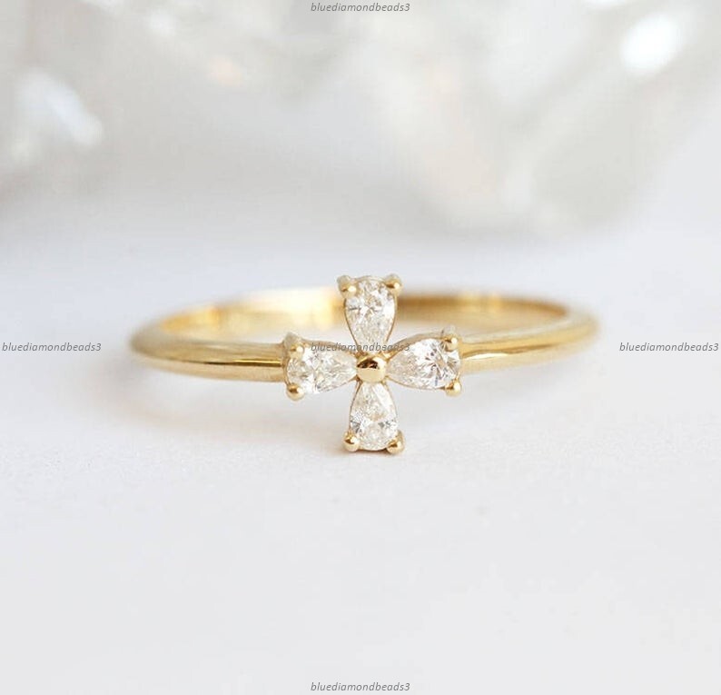14Kゴールド ダイヤモンドリング（6号） Diamonds Line Ring 14K Gold Diamond Line Ring