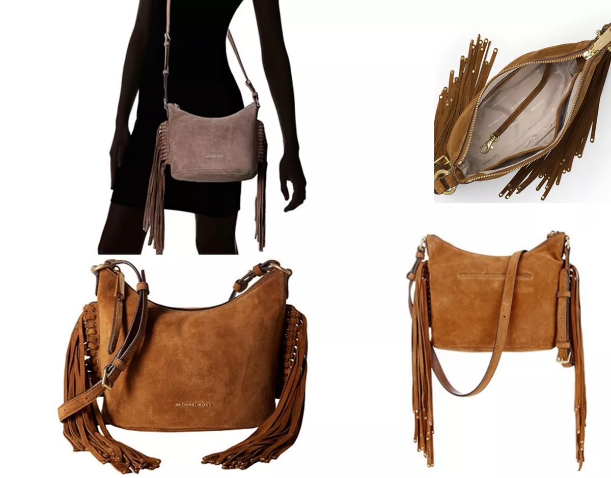 Michael kors on sale suede fringe purse