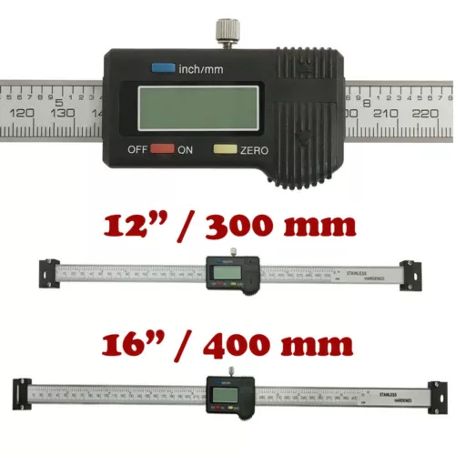 12"/300mm or 16"/400mm Digital Horizontal Readout DRO Quill Large LCD Scale