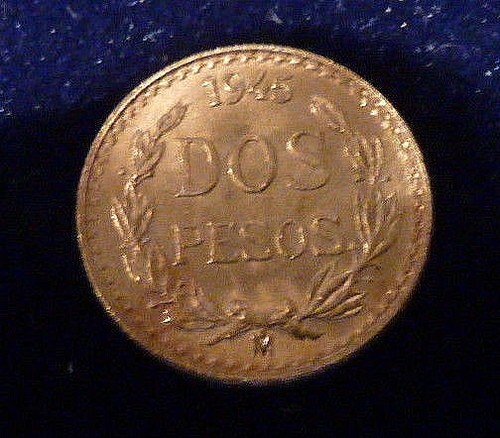 mexiko 2 pesos gold 1945 dos pesos goldmünze mexico