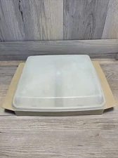 Vintage Beige Tupperware #723 Deviled Egg Keeper w/ #722 Lid & #665 Trays