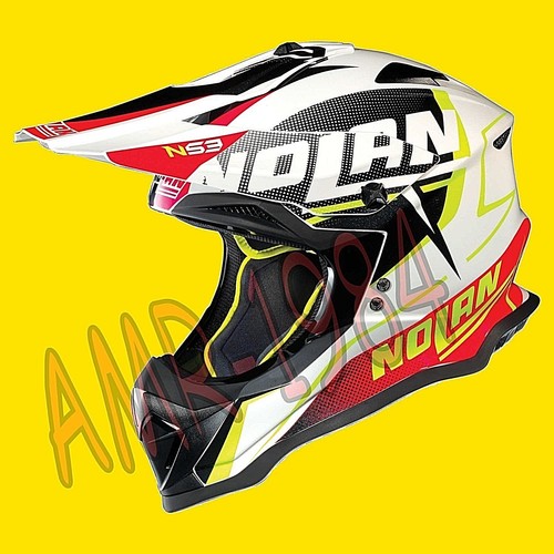 CASCO CROSS ENDURO NOLAN N53 SIDEWINDER COLORE 43 METAL WHITE TAGLIA L |  eBay