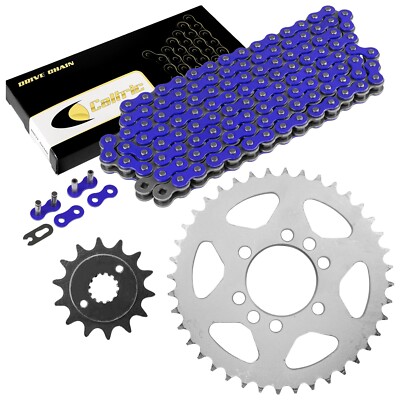O Rings Blue Blue Drive Chain For Suzuki LTZ400 QuadSport Seychelles Sprocket And Chain Kit - Foto 10