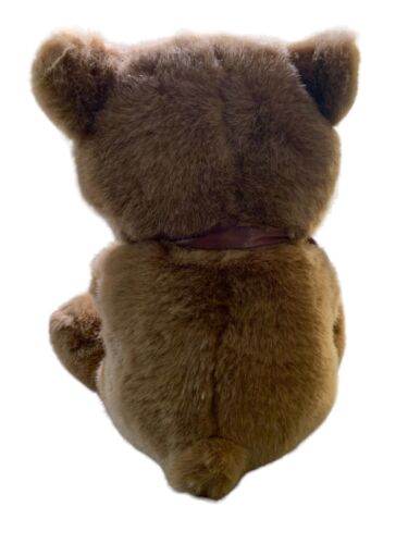 Peluche mamma orso con cucciolo 14" posizione seduta alta marrone morbido di diamante - Foto 6 di 7