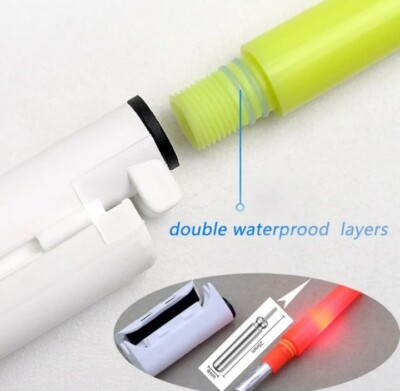 2 Lampes De Pêche Nocturne Rechargeables - Pour Embout De Canne - Étanches (Waterproof) - Avec Chargeur - Neuf