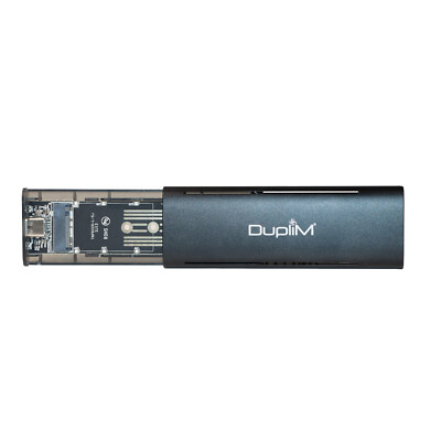 DupliM M.2 NVMe SATA SSD Enclosure USB 3.2 Gen2 (20Gbps) NVMe to USB M-Key d/B+M