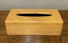 Wood Tissue Box Cover Dispenser Rectangle 10-3/4" Vintage