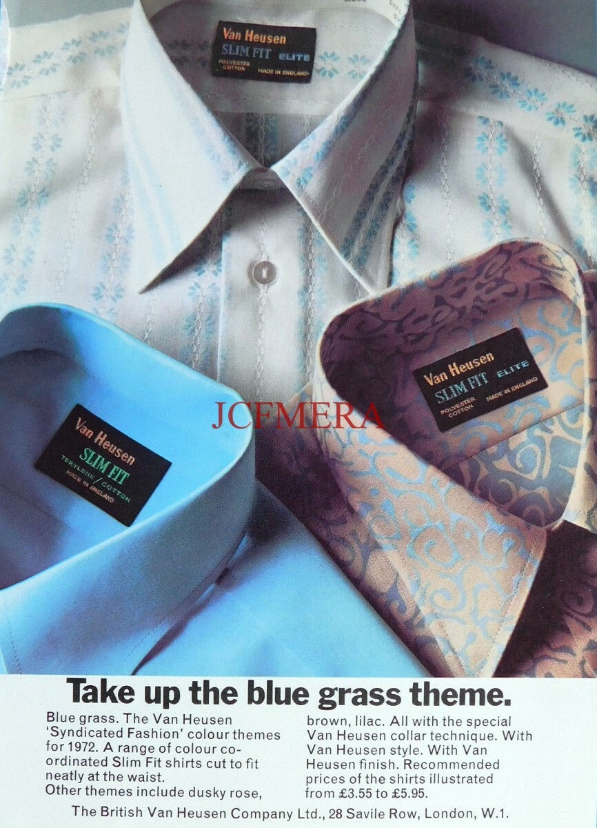 VAN HEUSEN' Men's Shirts ADVERT #3 Original 1972 Print UK - Main Image