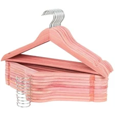 Cedar Hangers for Closet Wooden Hanger Smooth Notches for Refresh Closet,20 Pack