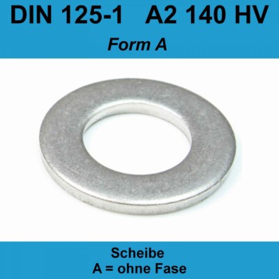 28,0 DIN 125 A2 V2A Unterlegscheiben Beilagscheiben A Edelstahl f.M27