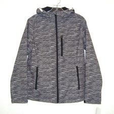 Nwt Everlast Missy Softshell Charcoal Melange Zip Up Hooded Jacket Size M $80