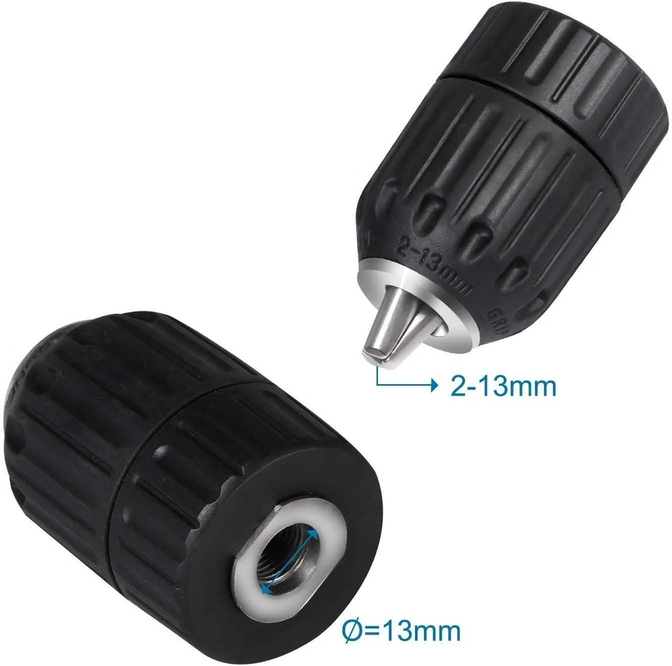 Mandrino automatico 13 mm+ sds plus filettatura M12 per trapano avvitatore - Immagine 4 di 4