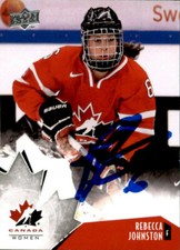 Rebecca Johnston Signed 2015 Upper Deck Canada Women Card #69 Team Canada
