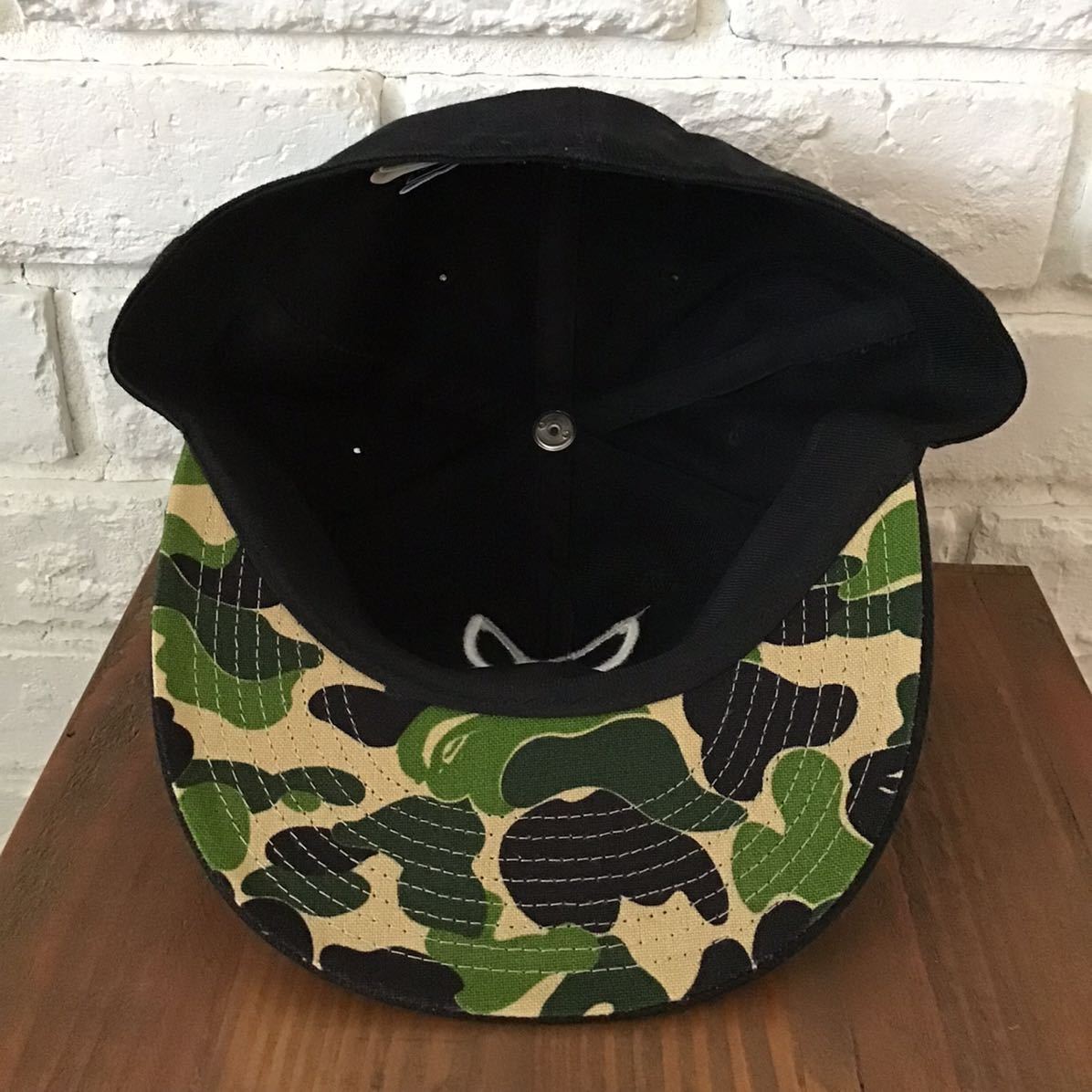 BAPE × PLAYBOY ABC camo logo cap hat Black A Bathing Ape