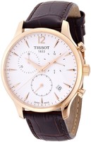 Tissot Men Stopwatch Watch With White Dial Analog - Digital Tissot Men Stopwatch Watch With White Dial Analog - Digital