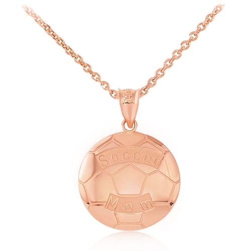Fine 10k Rose Gold Soccer Mom Soccer 