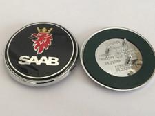1pc 68mm For Saab Black Front Hood Bonnet Emblem Badge Decal 9-3 9-5 93 95