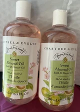 CRABTREE & EVELYN SWEET ALMOND OIL BATH& SHOWER GEL (2PIECES) GEL 16.9FLOZ