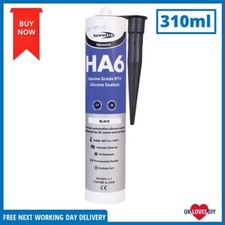 Bond It Black HA6 Silicone Sealant Marine Aquarium Safe Water Fish Tank 310ml
