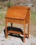 antique larkin slant front desk quarter sawn oak small drop front writing desk