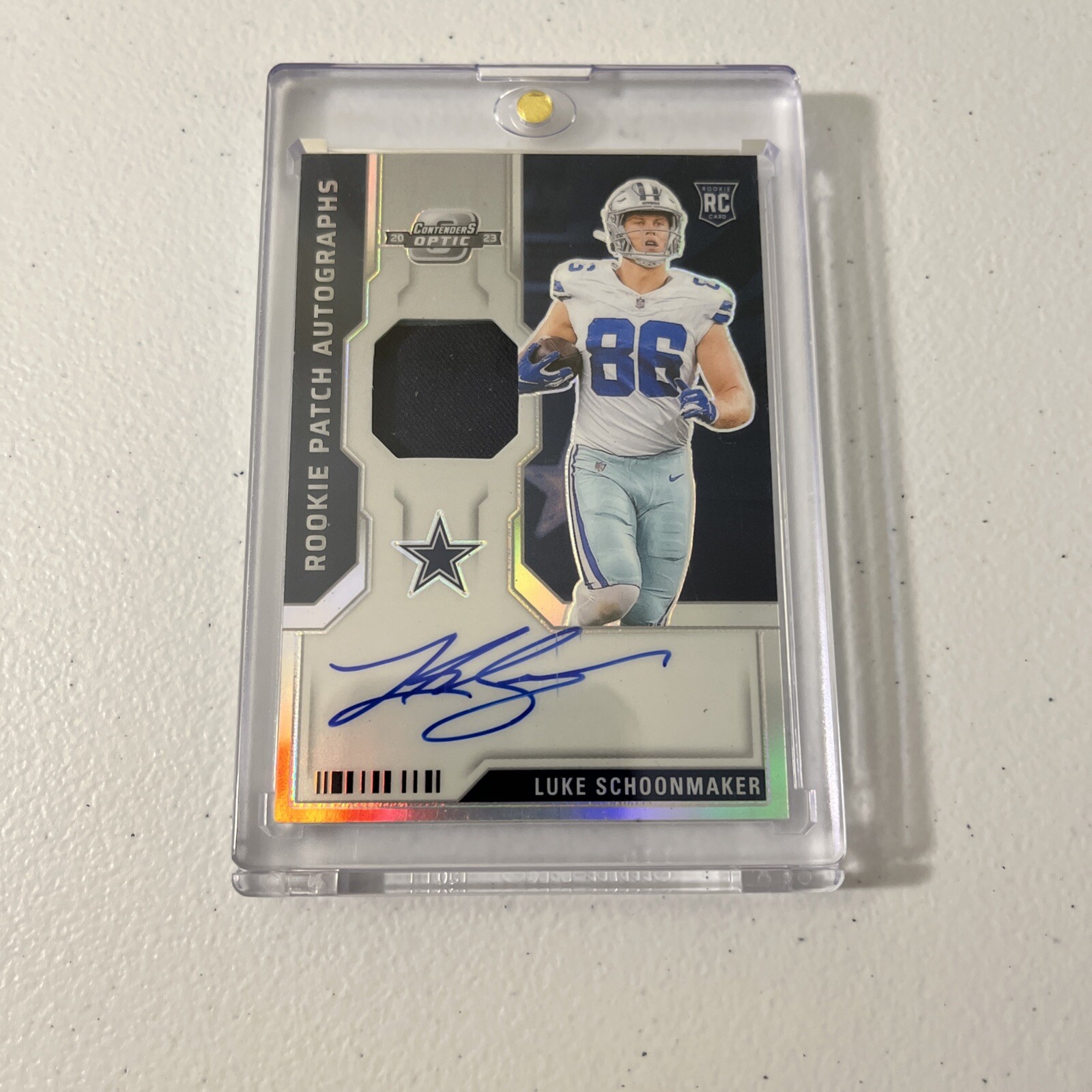 2023 Contenders Optic Luke Schoonmaker Rookie Patch Autographs Silver /75 RC SP