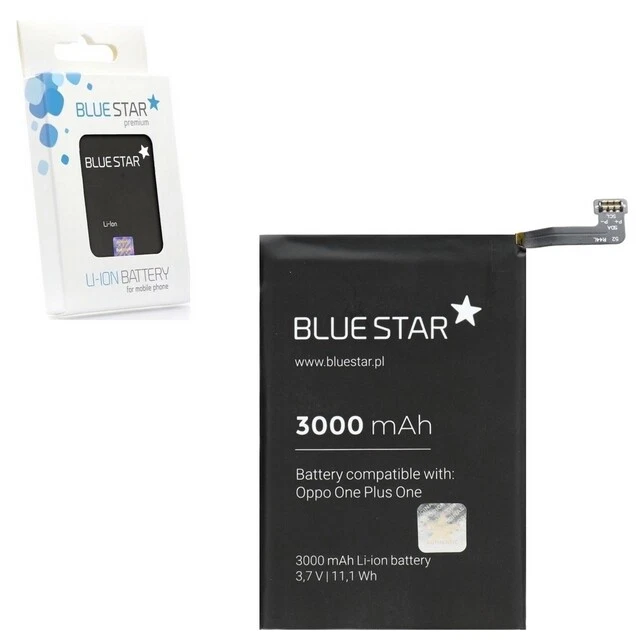 NUOVA BATTERIA RICAMBIO LITIO ORIGINALE BLUE STAR 3000mAh PILA PER ONEPLUS ONE 1 - Immagine 2 di 3