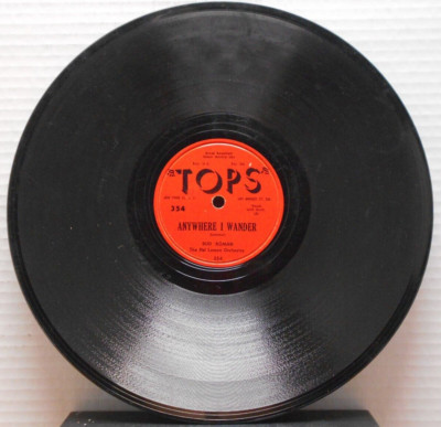 Anywhere I Wander/Wild Horses/Bud Roman (10'', 78 rpm, Tops, 354)