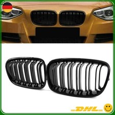 Glänz Schwarz Nieren Doppelsteg Kühlergrill für BMW 1er F20 F21 11-15 Pre-LCI