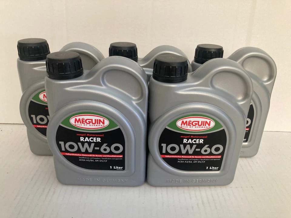 7,98€/l Meguin Megol RACER SAE 10W-60 5 x 1 L vollsyn Motoröl ACEA A3/B4 API SN